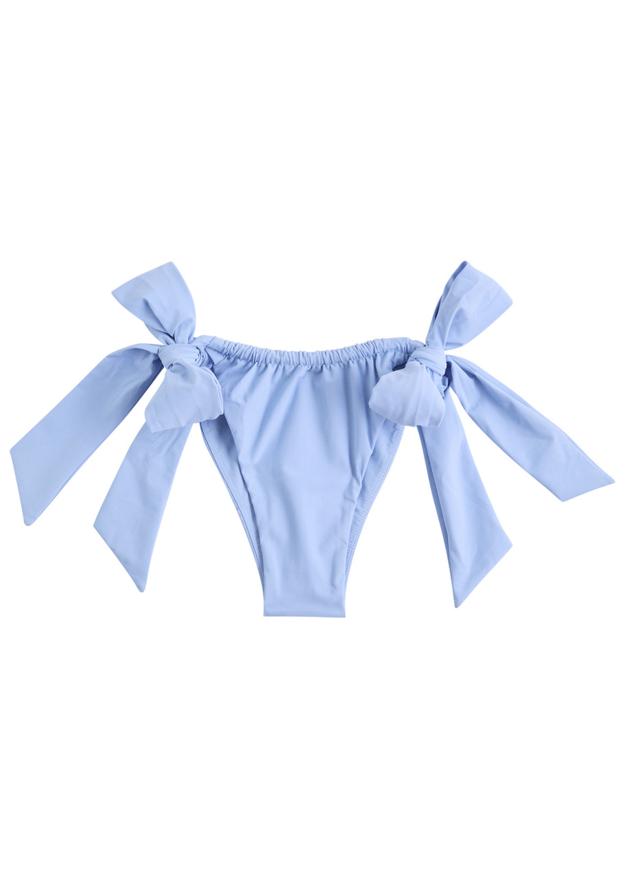 Faithfull The Brand Costa Tie-fastening Bikini Briefs - Blue - M (UK12 / M)
