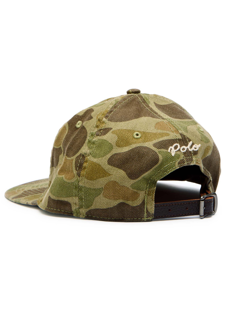 Polo Ralph Lauren Casual Camouflage Pattern Hats In Green