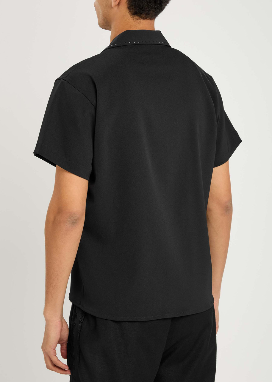  Second Layer Avenue Stretch-crepe Shirt - Black - S 
