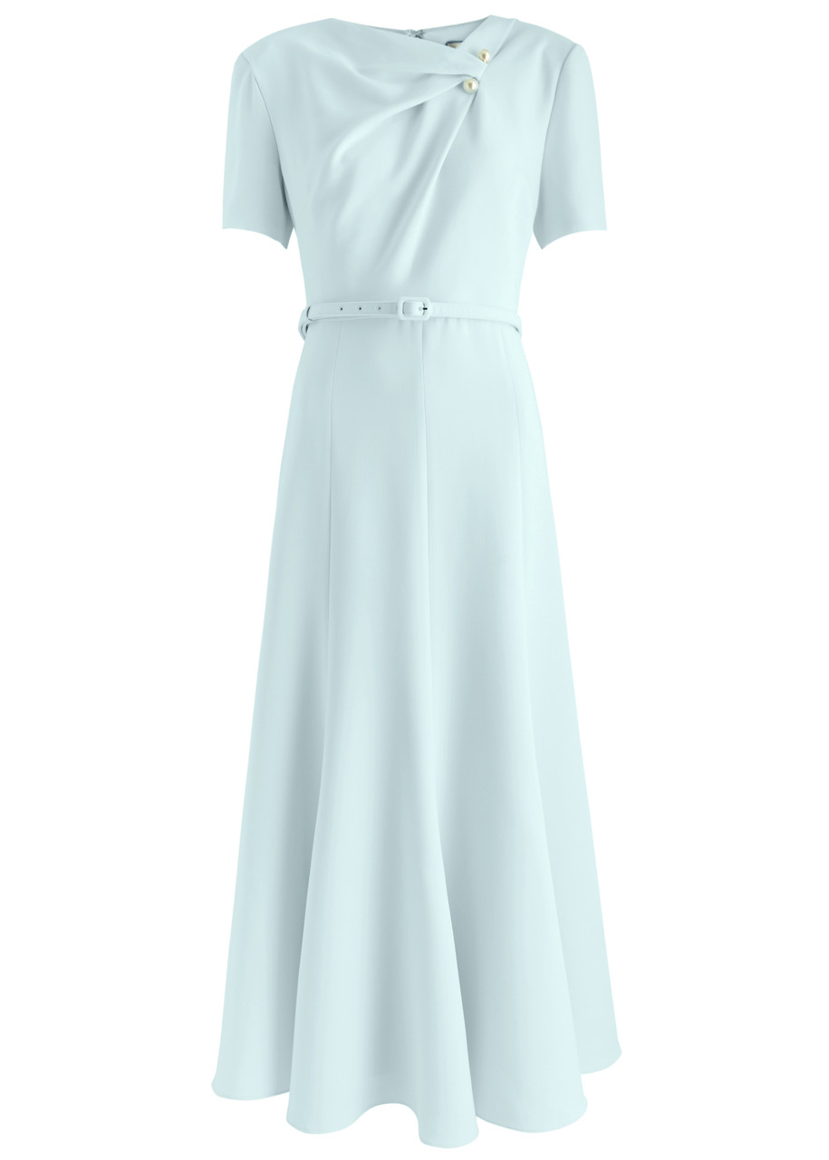 Roland Mouret Embellished Crepe Midi Dress - Light Blue