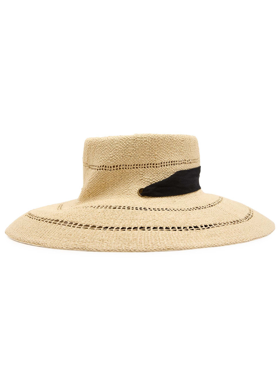Lack Of Color Paloma Woven Straw Sun Hat In Cream