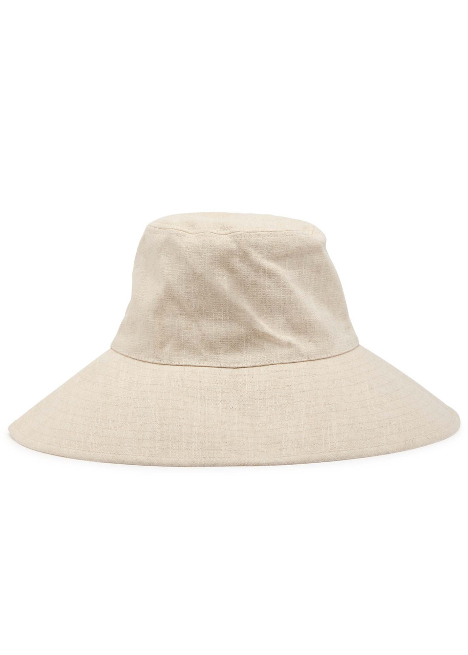 Lack Of Color Summer Linen-blend Bucket Hat In White