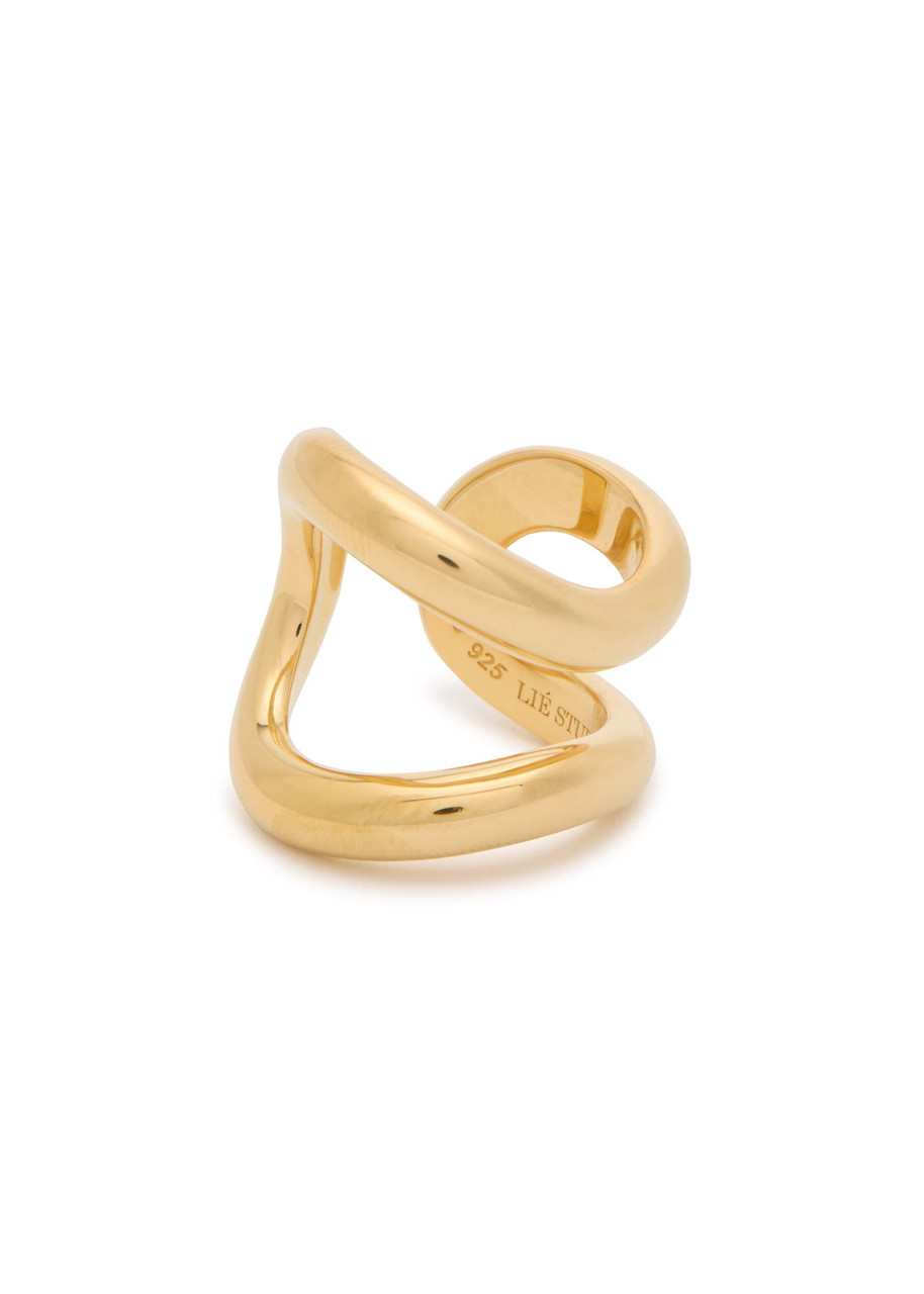 Lie Studio Lié Studio Sculptural Twist Ring In Gold