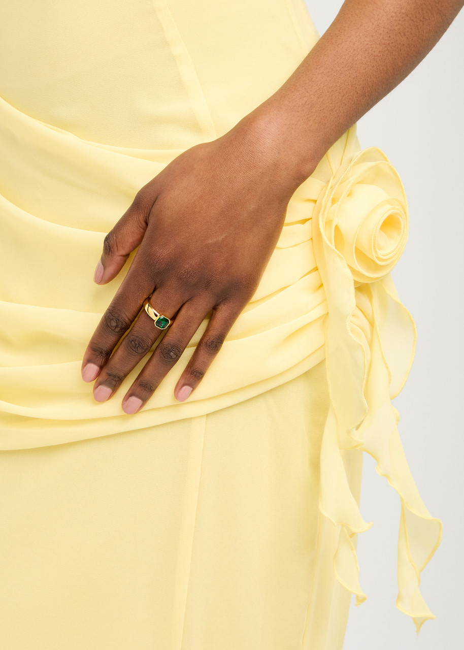 Kate Spade Keep Sparkling Asscher Ring In Green