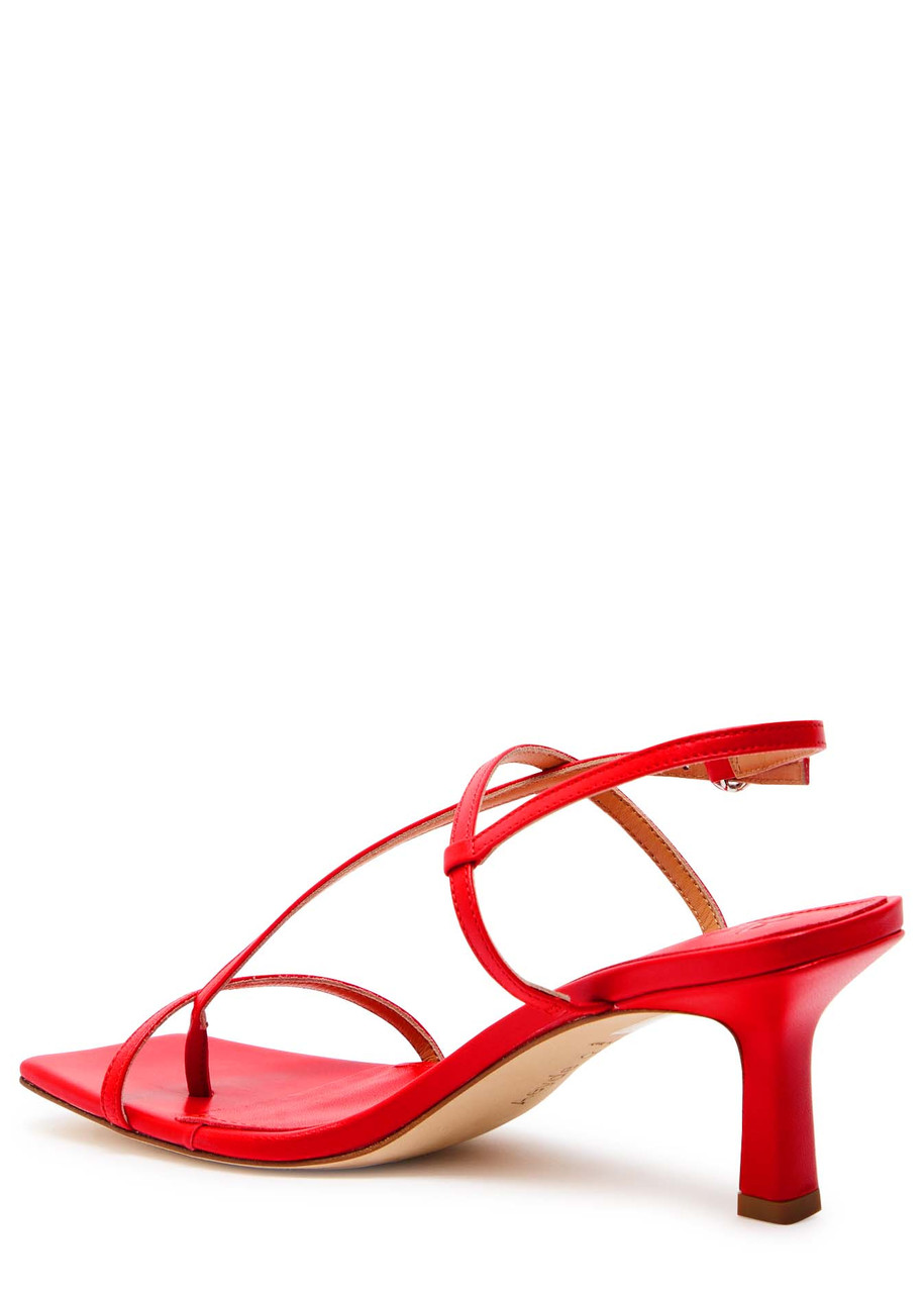 Aeyde Elise 75 Leather Sandals In Red
