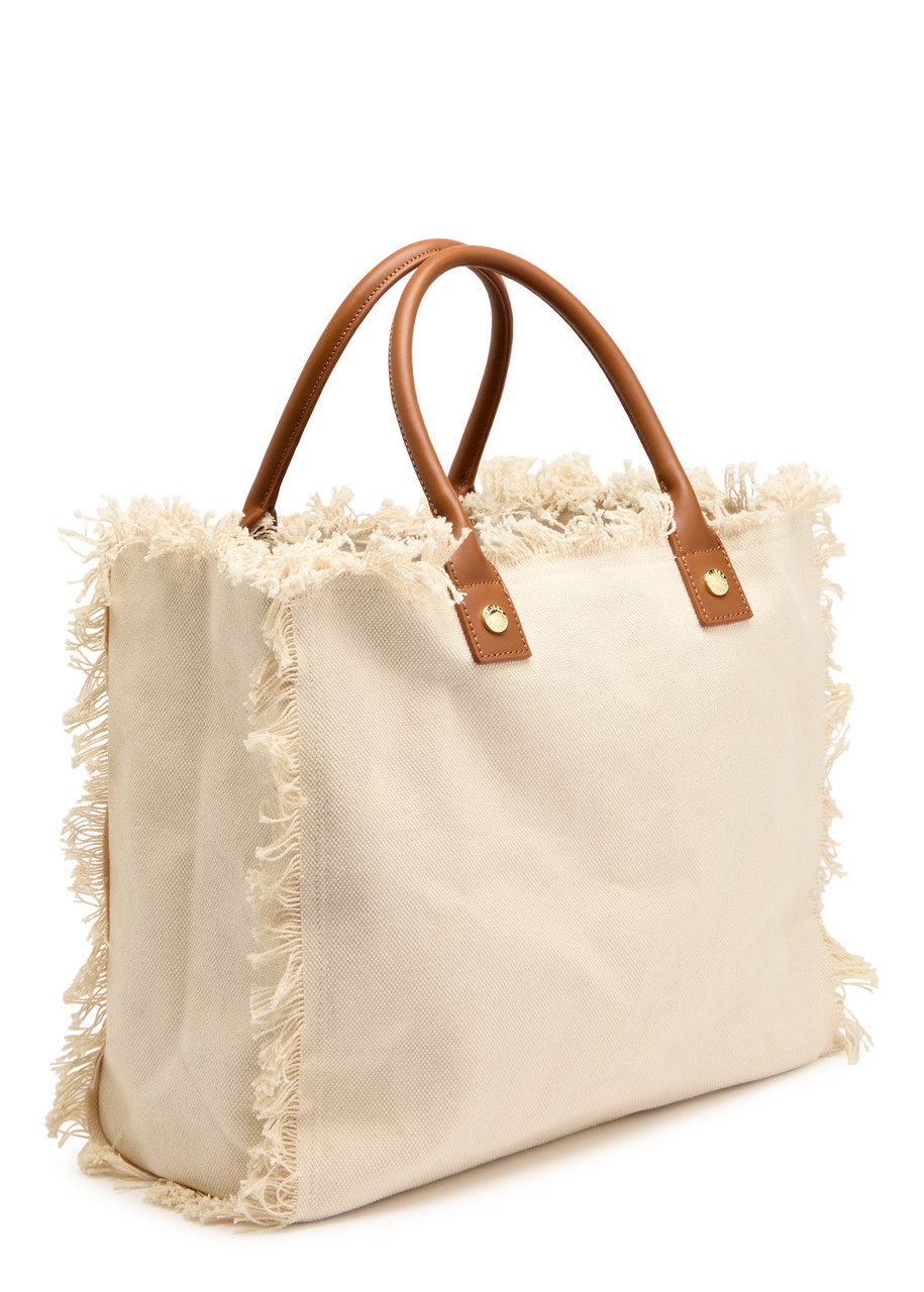 Melissa Odabash Cap Ferrat Canvas Tote In Beige