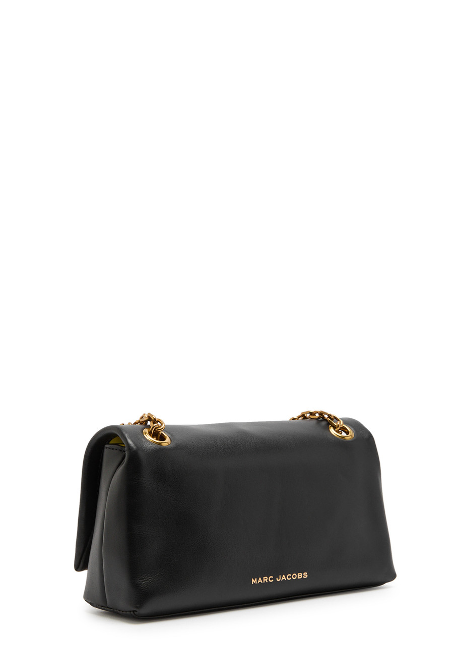 Marc Jacobs The Dual Chain Mini Leather Shoulder Bag In Black