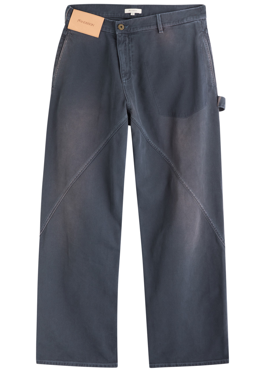 Jw Anderson Navy Twisted Workwear Jeans In Navy