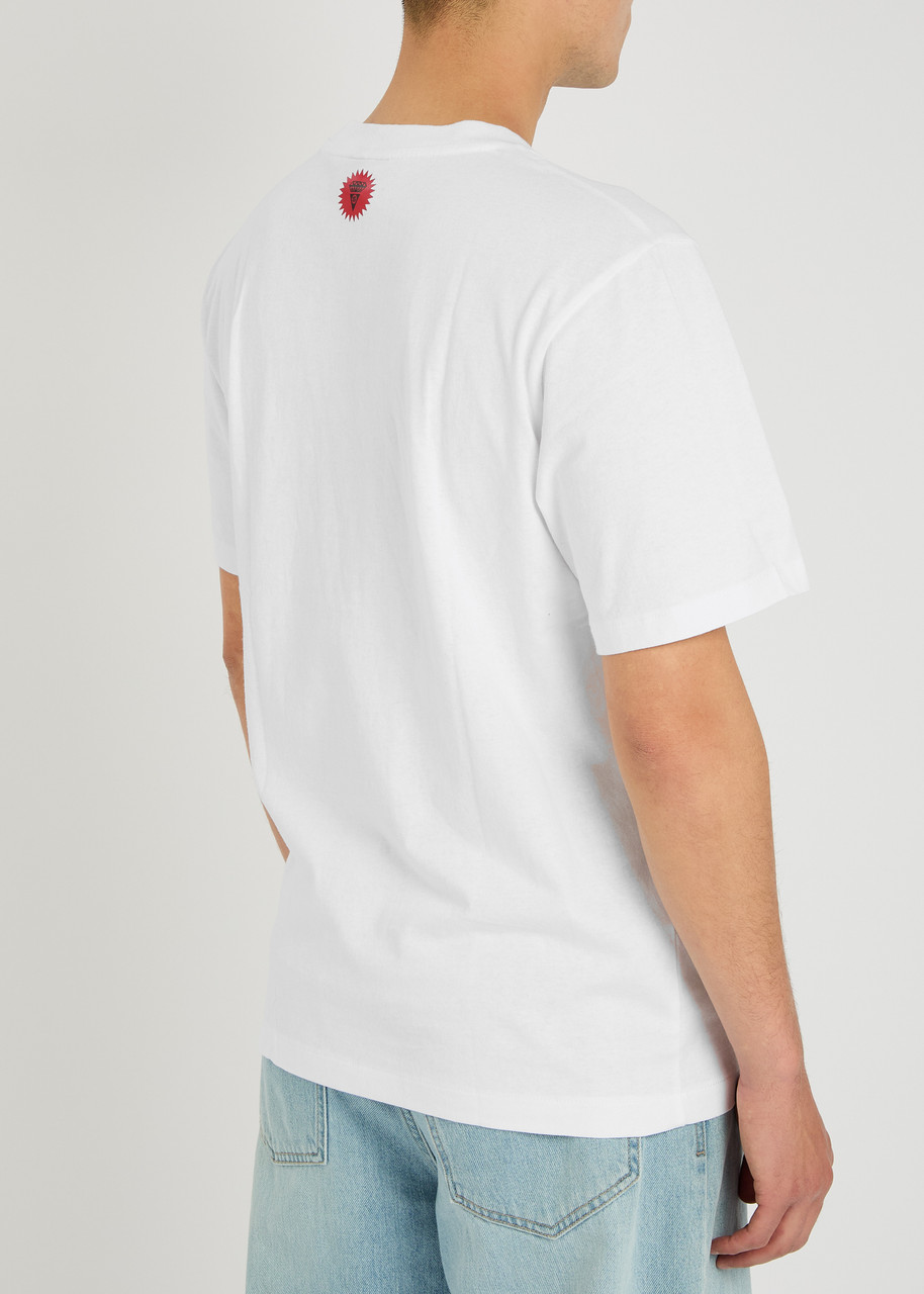  Ice Cream Block Logo Cotton T-shirt - White - L 