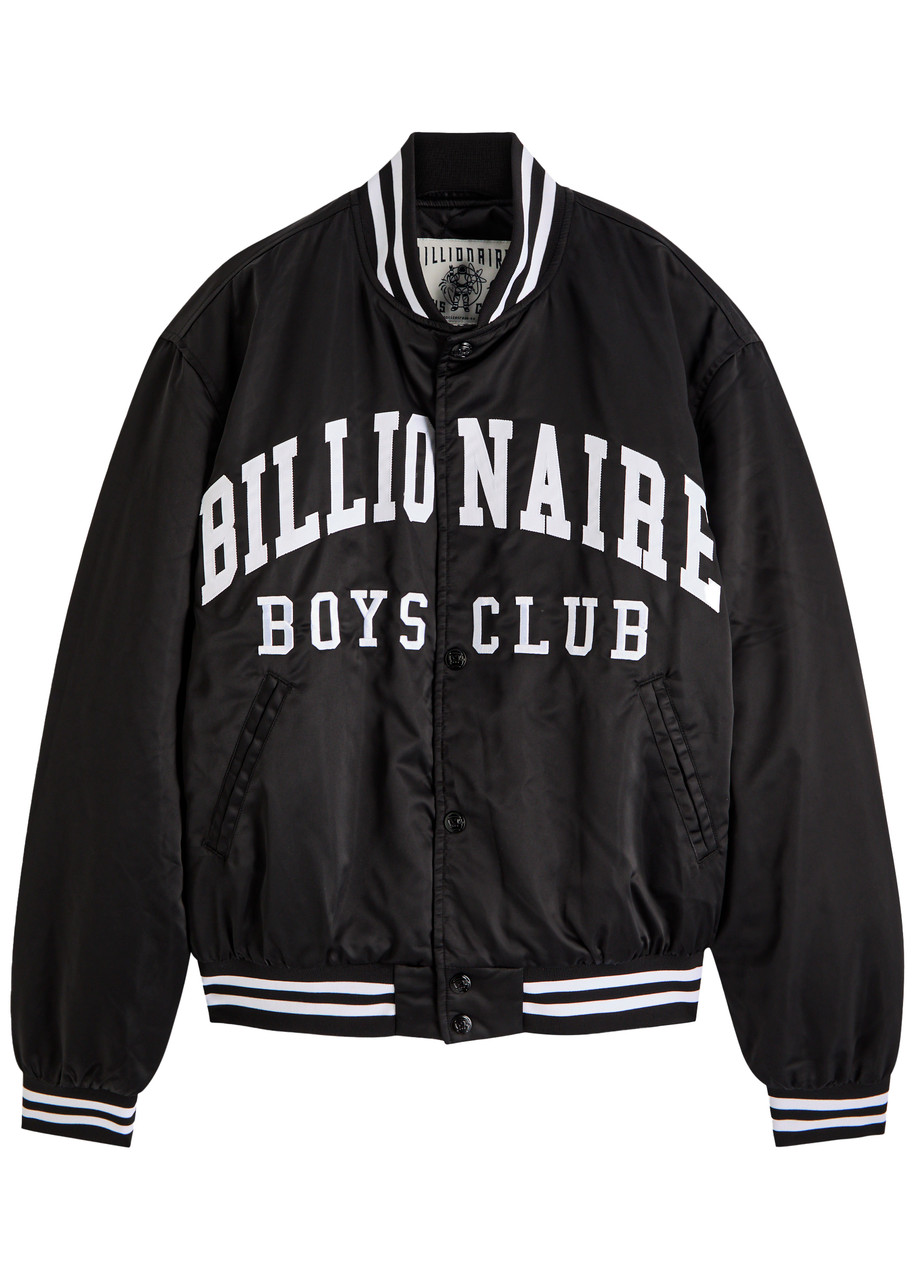 Billionaire Boys Club College Satin Varsity Jacket - Black - XL