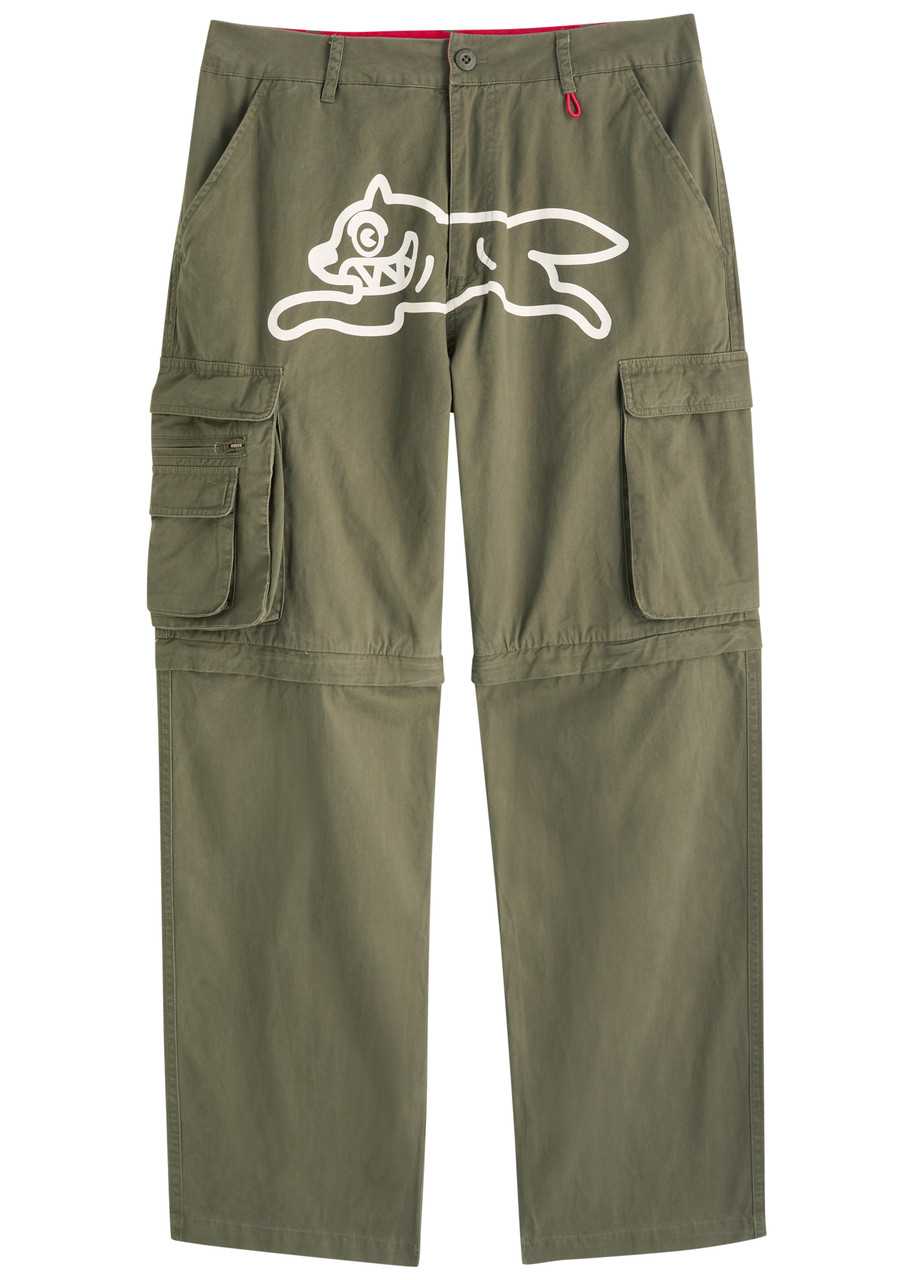 Ice Cream Running Dog Zip-off Shorts Twill Cargo Trousers - Khaki - L