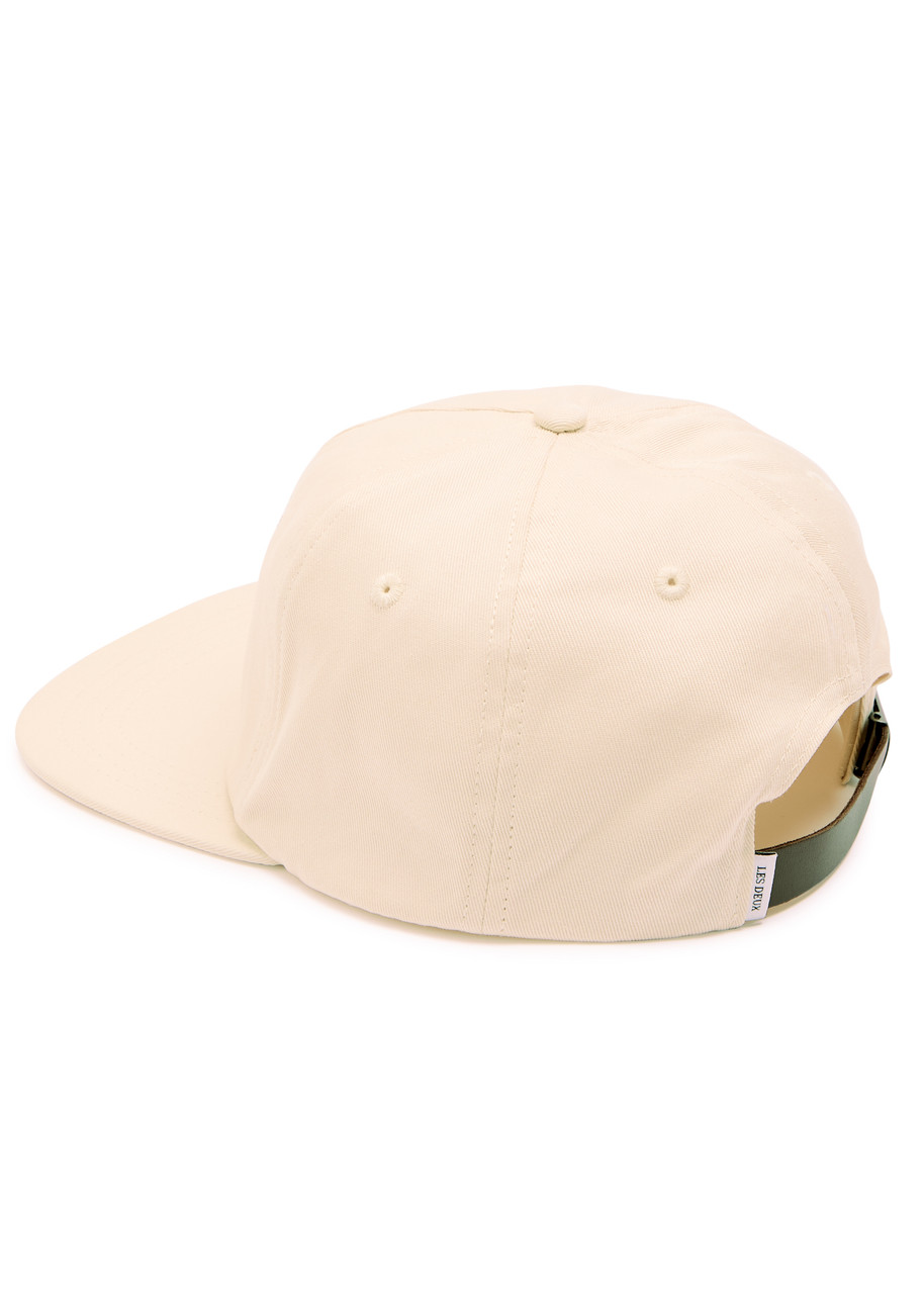Les Deux Chess Logo-embroidered Cotton Snapback Cap In Ecru