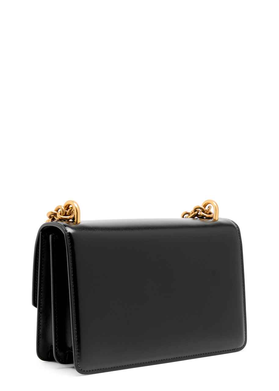 Valentino Garavani Garavani Vain Shoulder Bag In Shiny Calfskin Woman Black Uni In Black