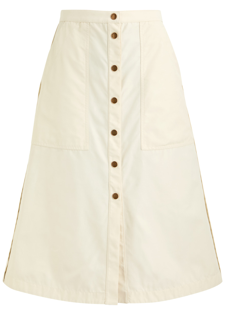Moncler Shell Midi Skirt In White