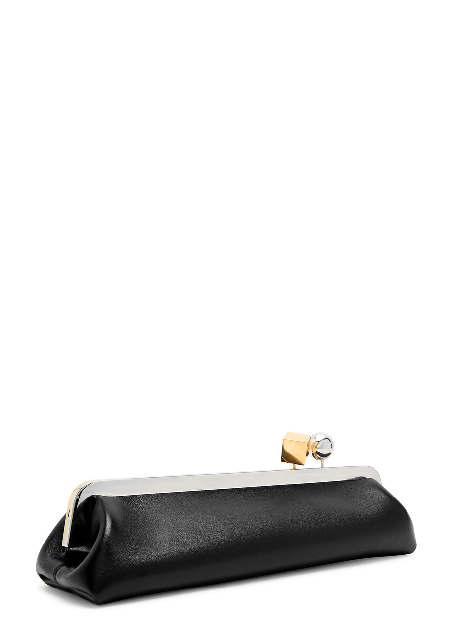 Jacquemus Womens Black La Pochette Salon Leather Clutch Bag In Black
