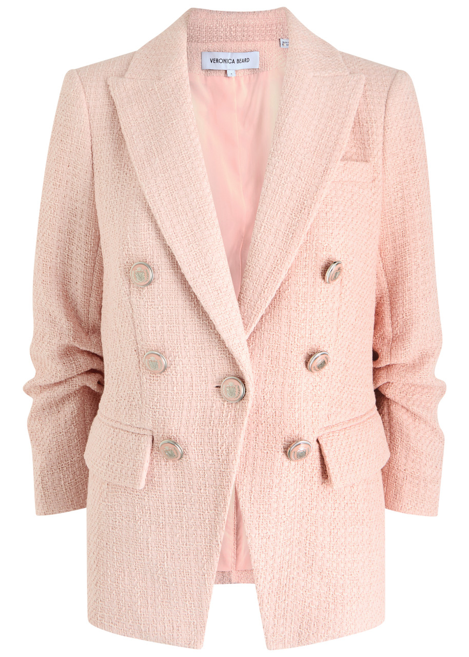 Veronica Beard Ryland Dickey Tweed Jacket - Light Pink