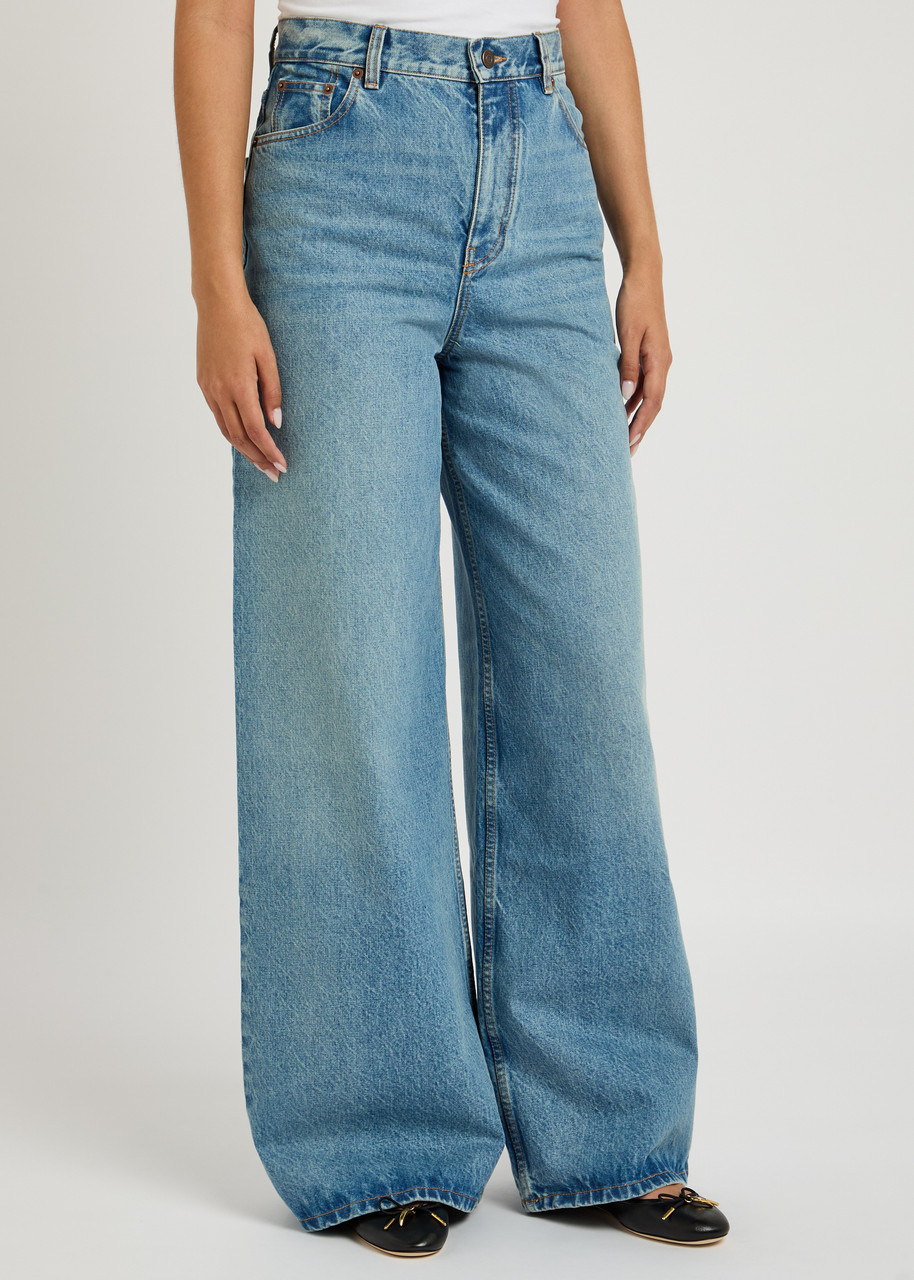Chloé Chloe Wide-leg Denim Jeans In Denim