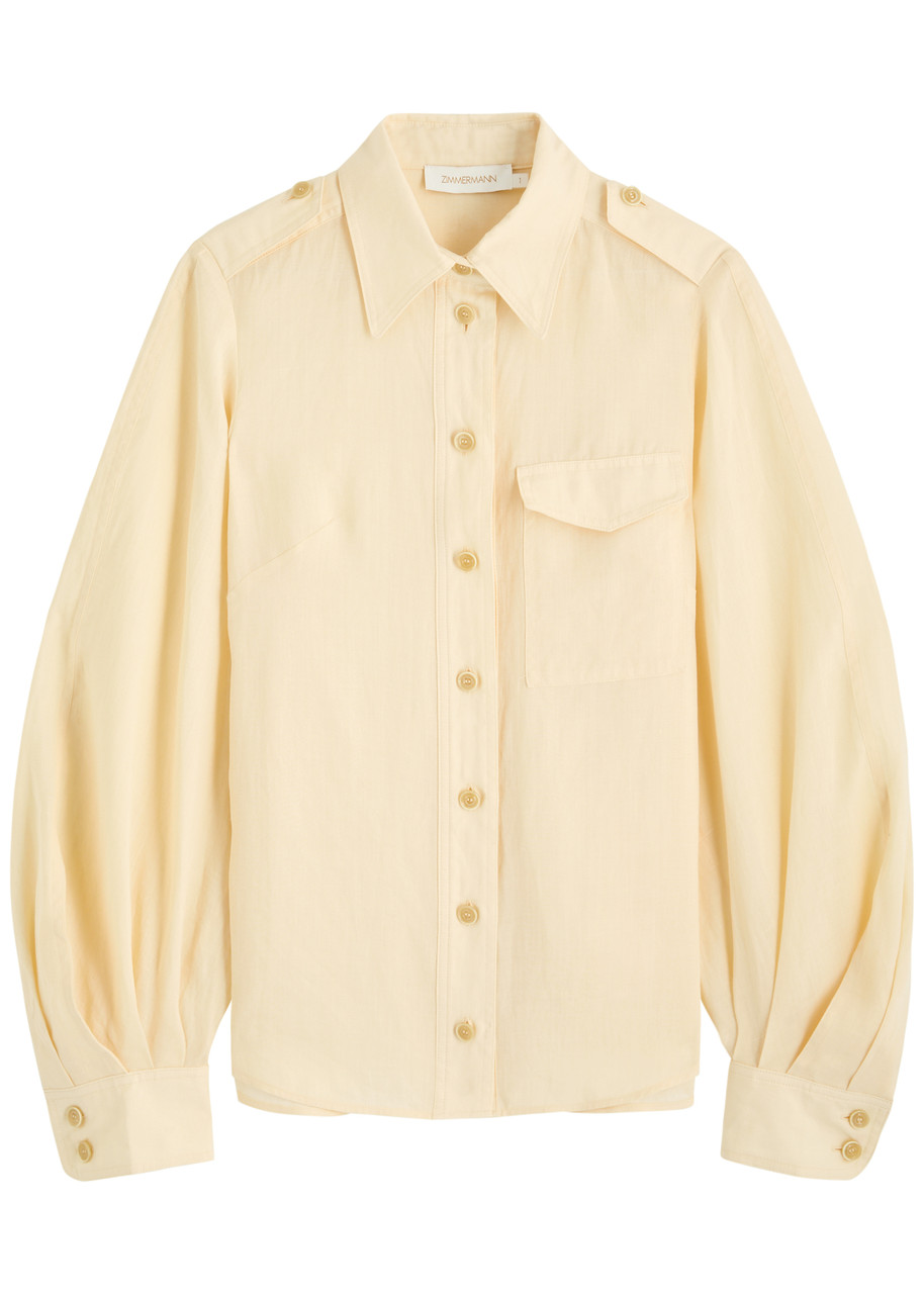 Zimmermann Illuminate Ramie Shirt - Yellow - 1 (UK 10 / S)