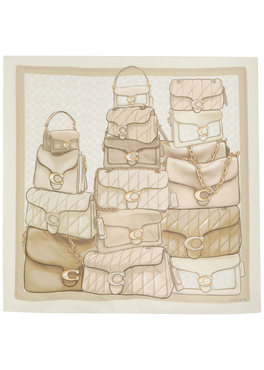 Coach Tacked Tabby Silk Scarf