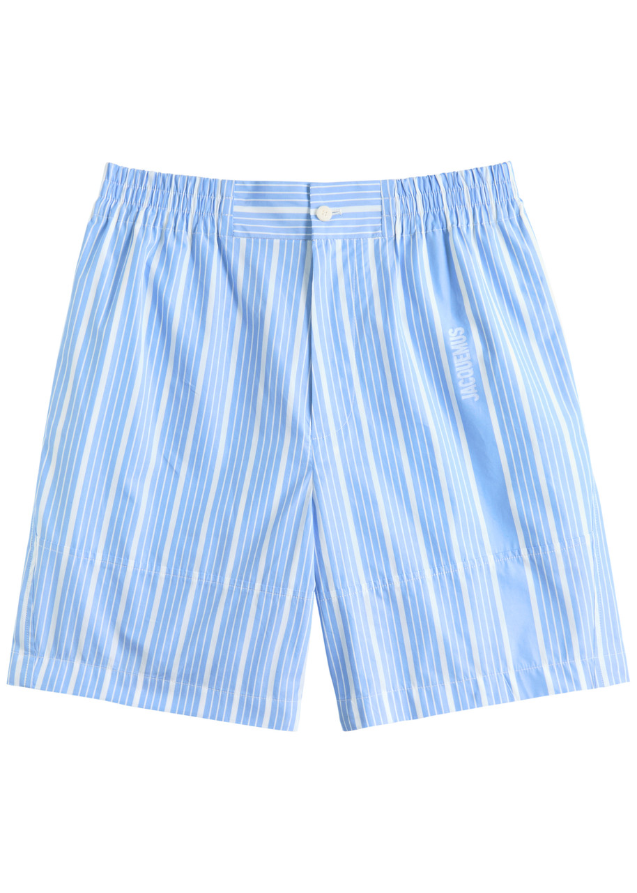 Jacquemus Men's Le Short Aloe In Blue