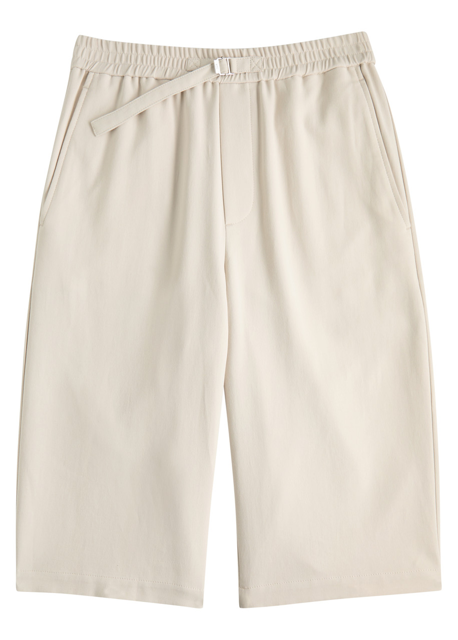 Ami Alexandre Mattiussi Ami Paris Elasticated Cotton Shorts In Off White