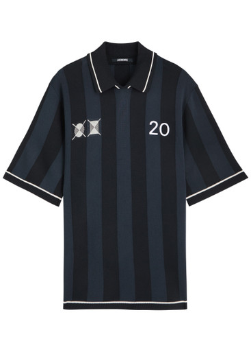 【未使用品】JACQUEMUS LA MAILLE TERAMO ポロシャツ S Jacquemus Navy 'La Maille Teramo' Polo Jacquemus