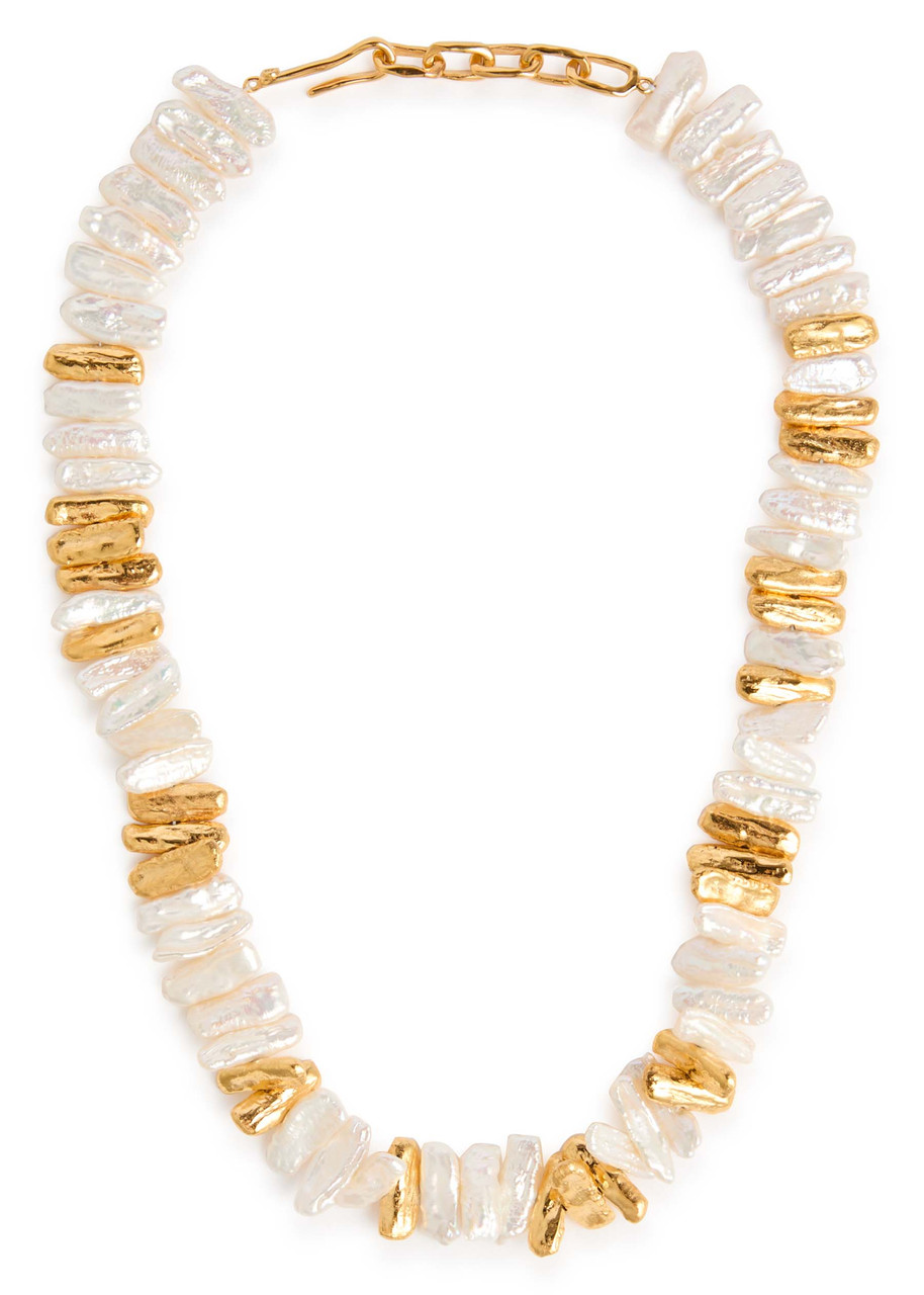 Joanna Laura Constantine Cultured Two-tone Necklace In Gold