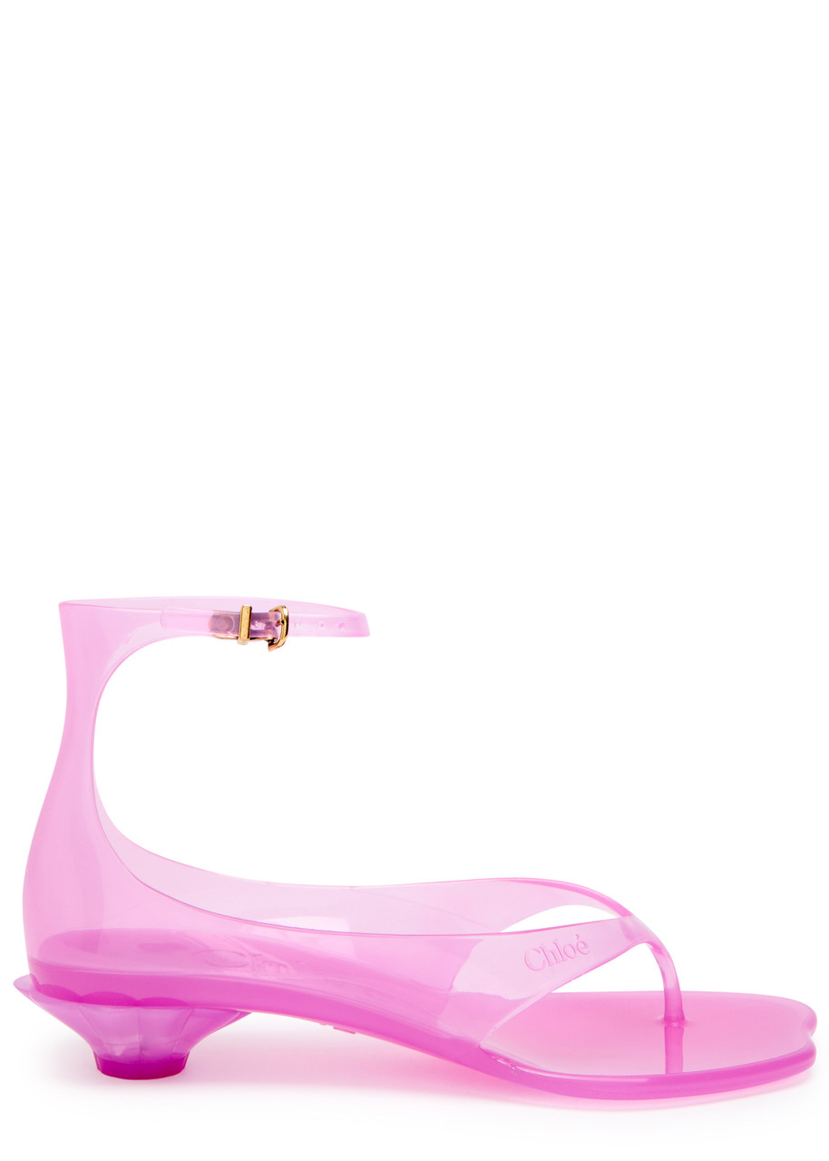 Chloé Chloe Women Fluo Pink Tpu Chloe Jelly Thong Sandals