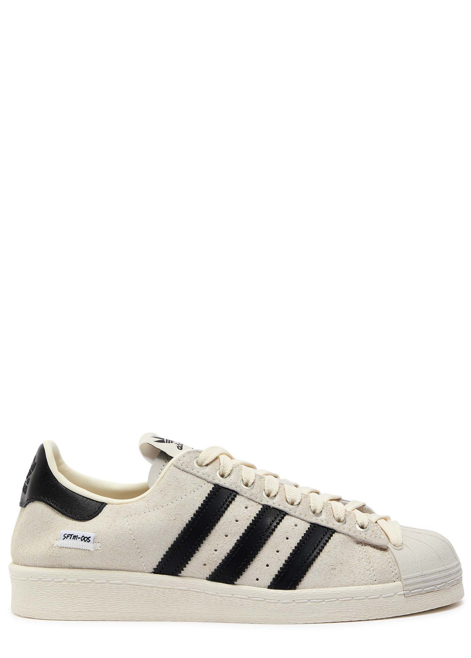 Adidas X Song For The Mute Superstar 82 Panelled Suede Sneakers In White And Black