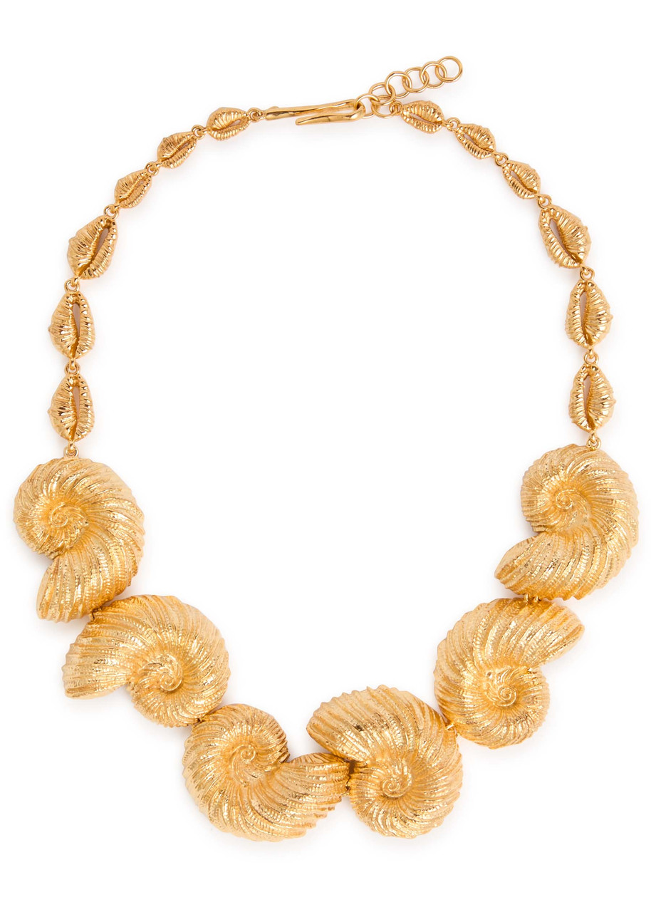 Joanna Laura Constantine Seashell 18kt Gold-plated Necklace In Gold