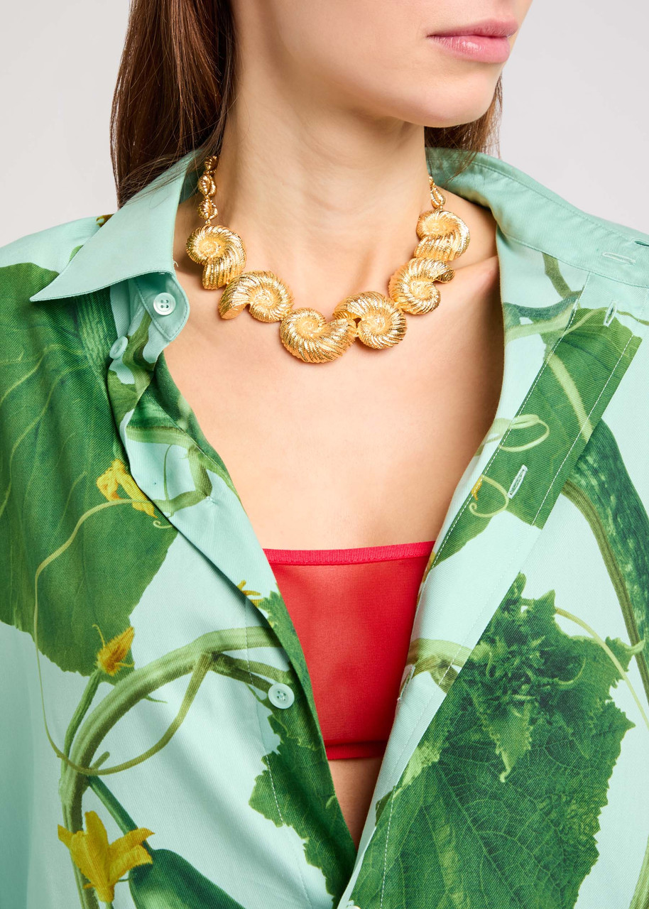 Joanna Laura Constantine Seashell 18kt Gold-plated Necklace In Gold