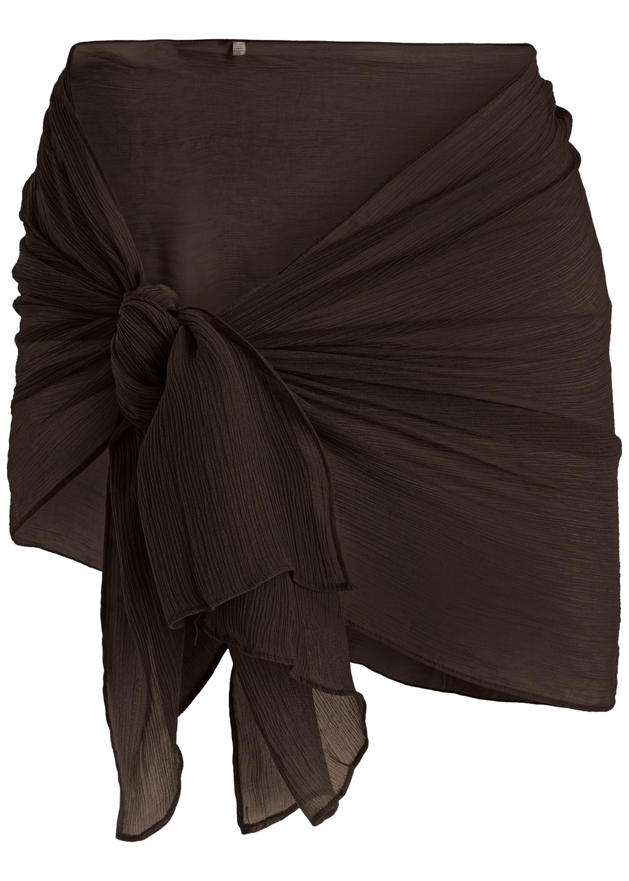 Away That Day Sicily Fine-knit Sarong - Chocolate - One Size