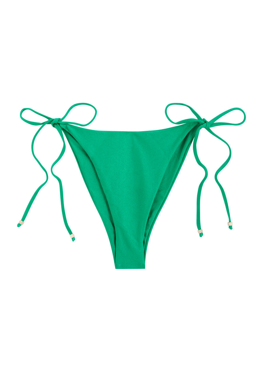 Baobab Itala Metallic Bikini Briefs - Green