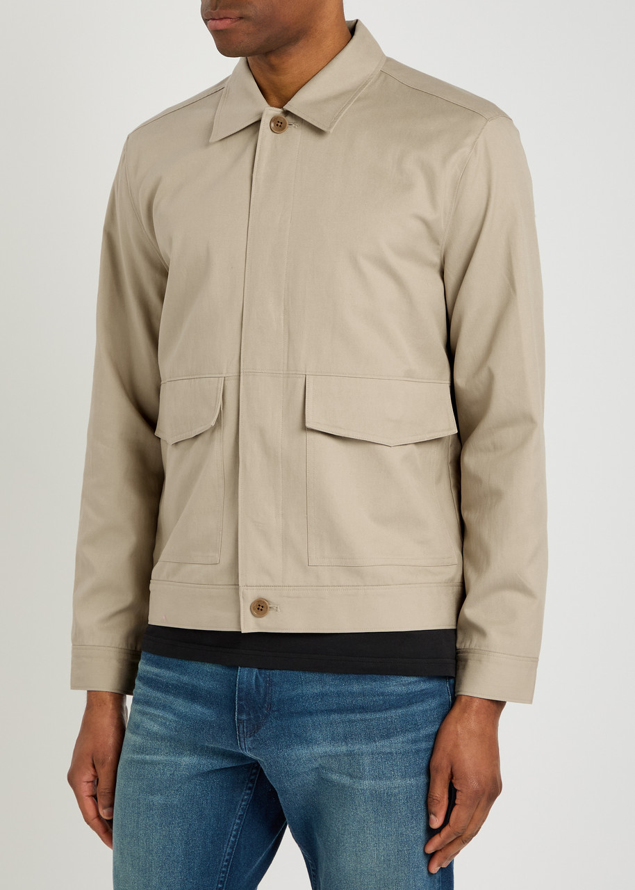 Paige Lennon Twill Jacket In Beige