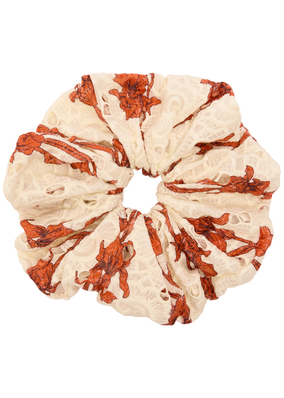 La Doublej La Double J Giga Floral-print Cotton Scrunchie In Multicoloured