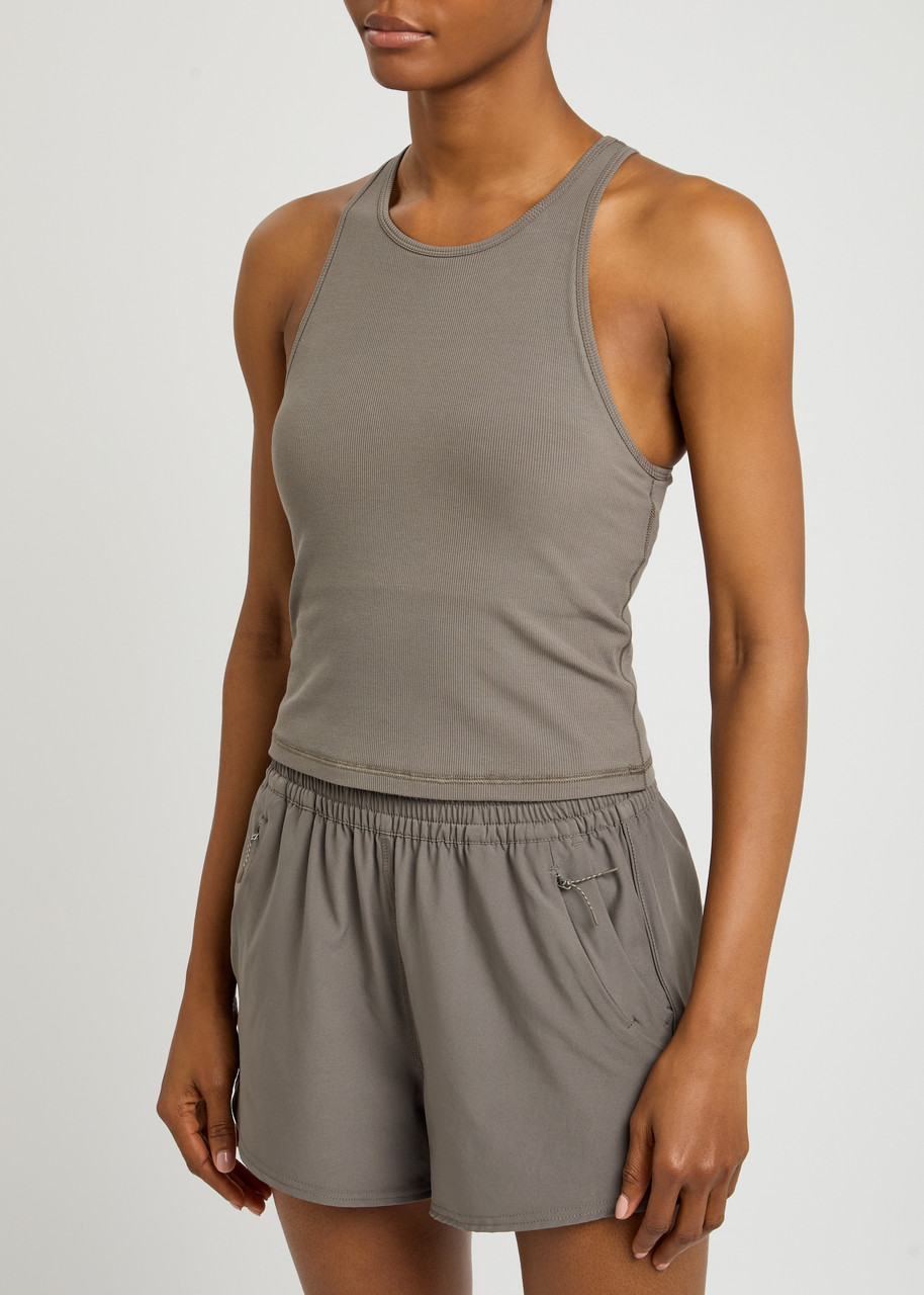 Vuori Pose Plyo Ribbed-knit Tank In Mauve