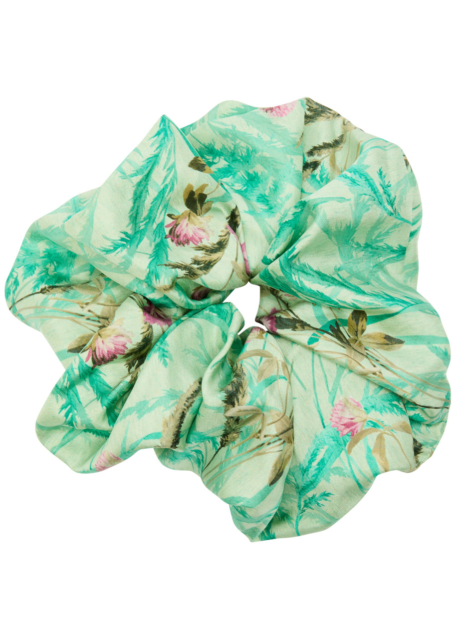 LA Double J Giga Printed Silk Scrunchie - Multicoloured - One Size