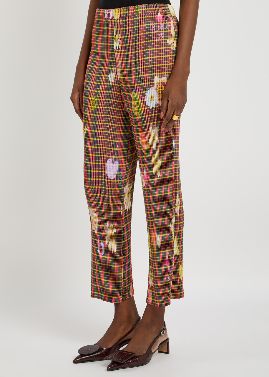 Julia Heuer Jack Kristall Plissé Satin Trousers In Multicoloured 1