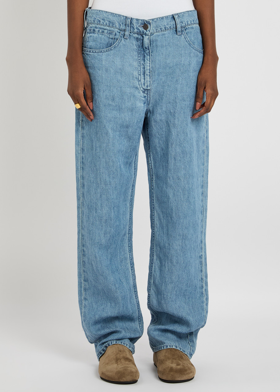 The Row Tarley High-rise Straight-leg Jeans In Denim