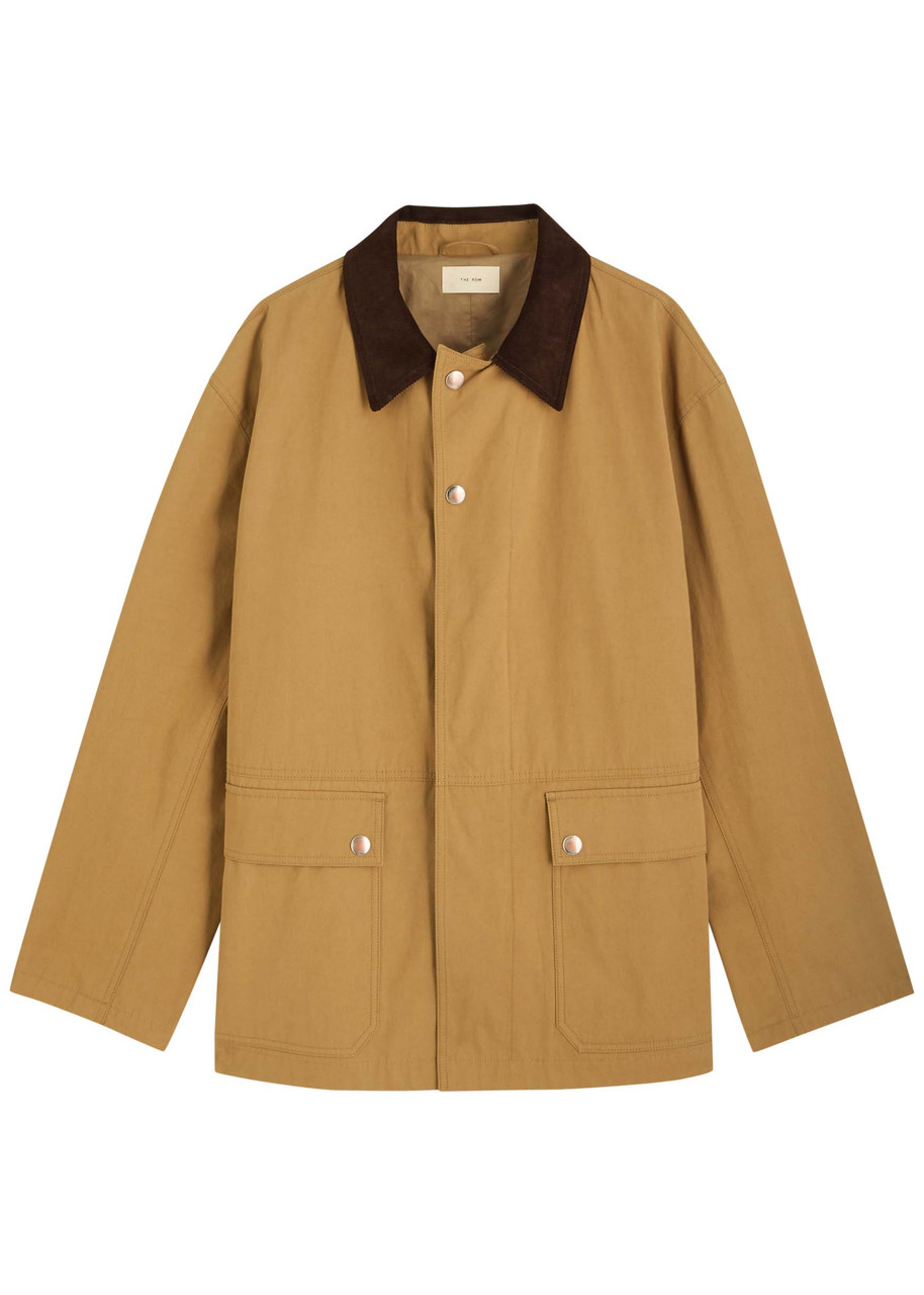 The Row Frank Oversize Gabardine Jacket In Beige