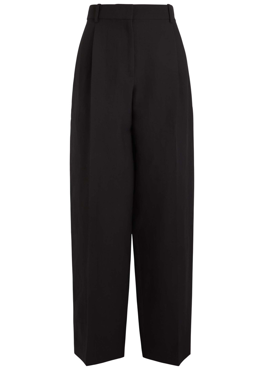 The Row Lilas Wool-blend Trousers In Black