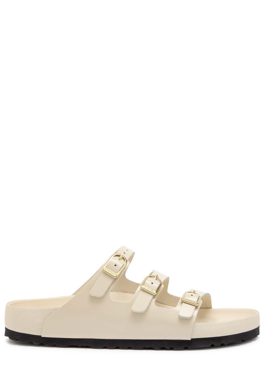 Birkenstock Florida Patent Leather Sliders - Ecru - 40 (IT40/ UK7)