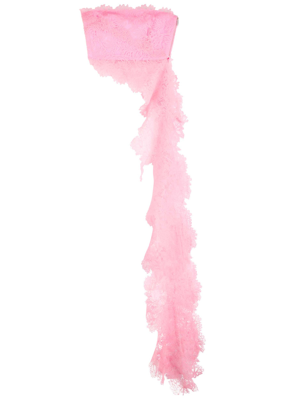 Shop David Koma Floral Lace Top In Pink