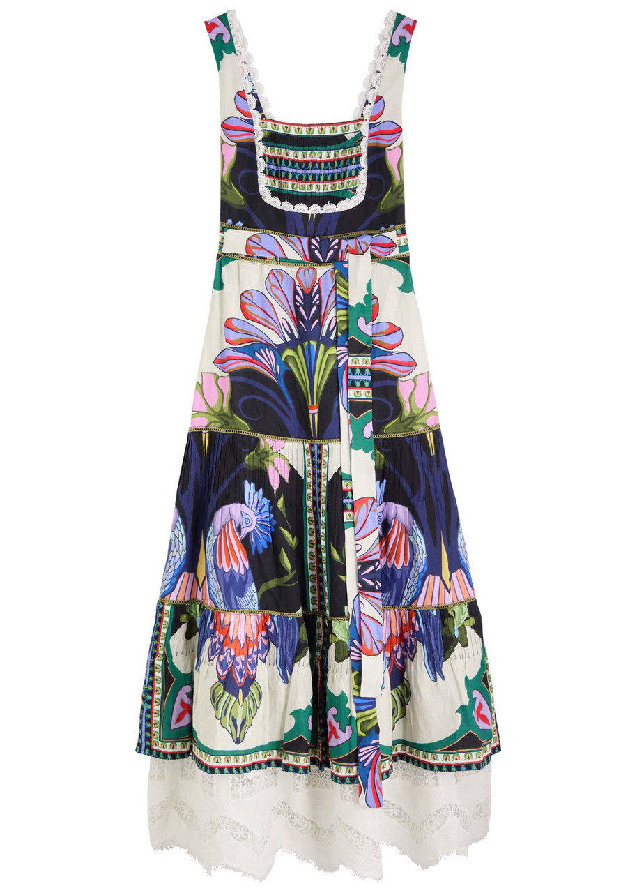 Lug Von Siga Sena Printed Linen Maxi Dress - Multicoloured - 36 (UK8 / S)
