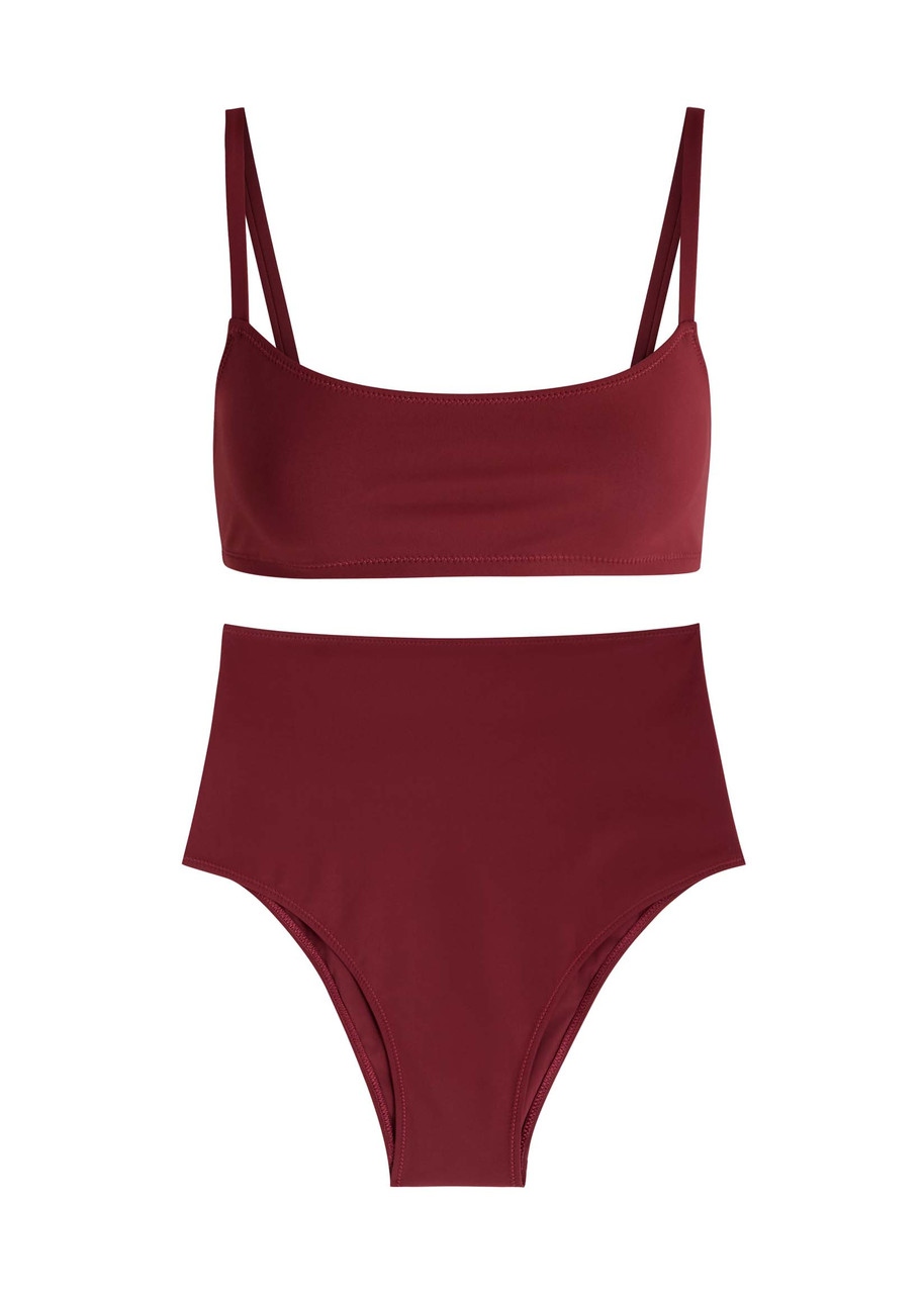 Lido Undici High Waist Bikini - Dark Red - S (UK8-10 / S)