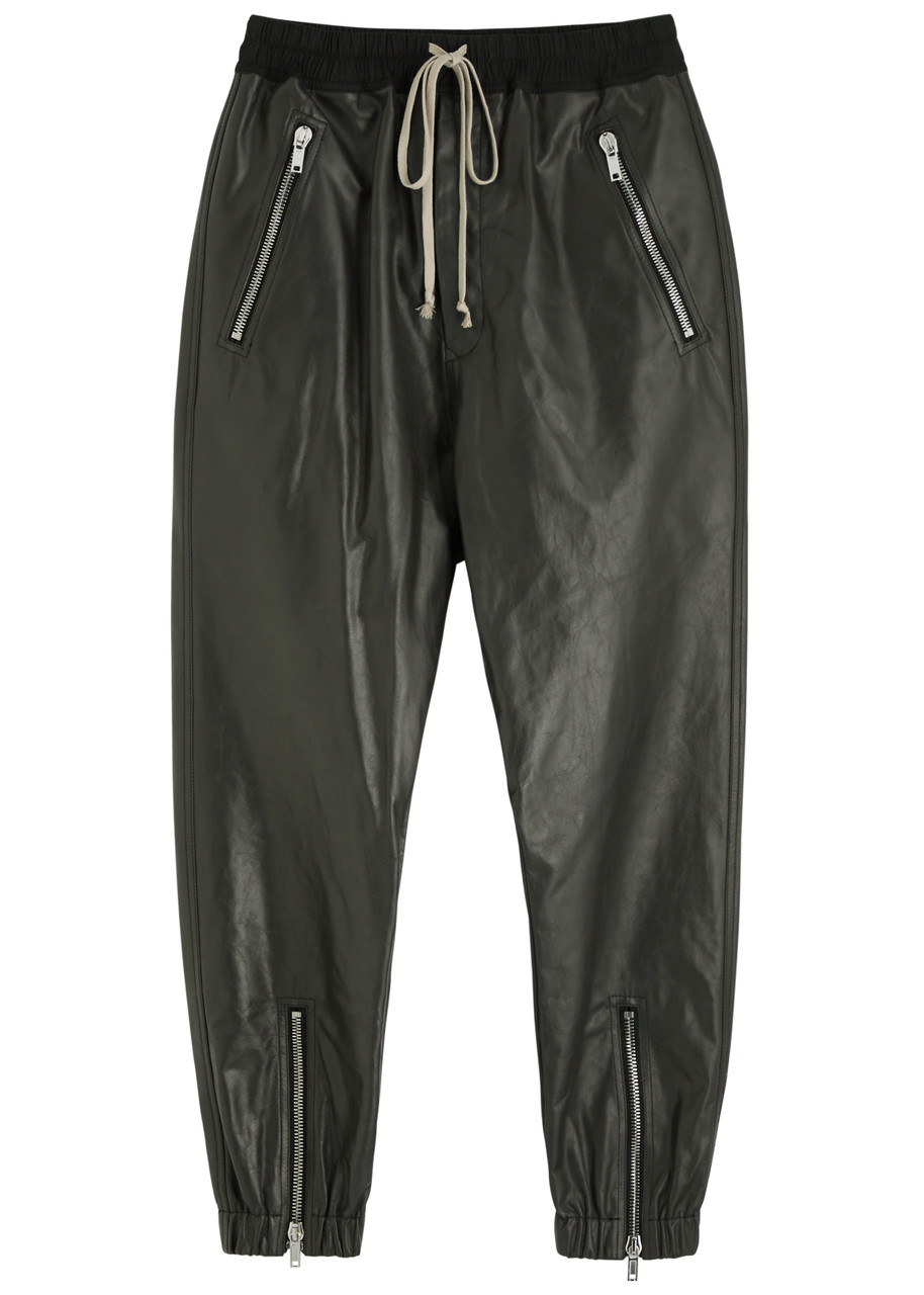 Rick Owens Leather Track Trousers – Black – 52 (IT52 / Rick Owens Leather Track Trousers – Black – 52 (IT52 /