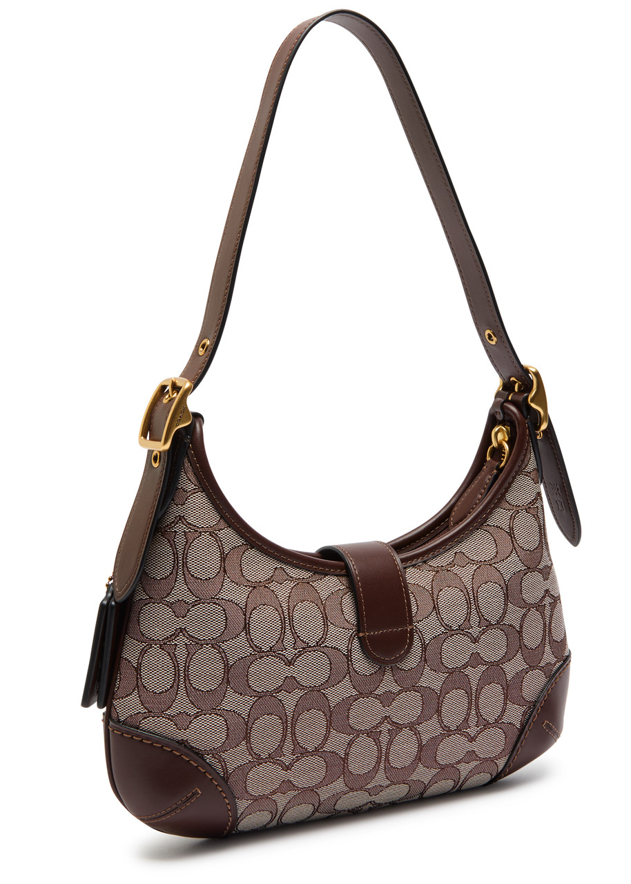 Coach Originals Signature Leather Shoulder Bag In Brown