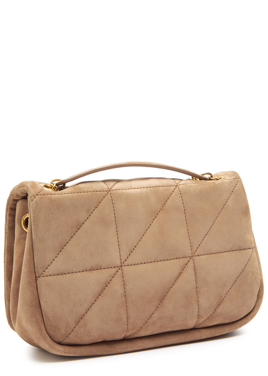 Saint Laurent Jamie Suede Shoulder Bag In Tan