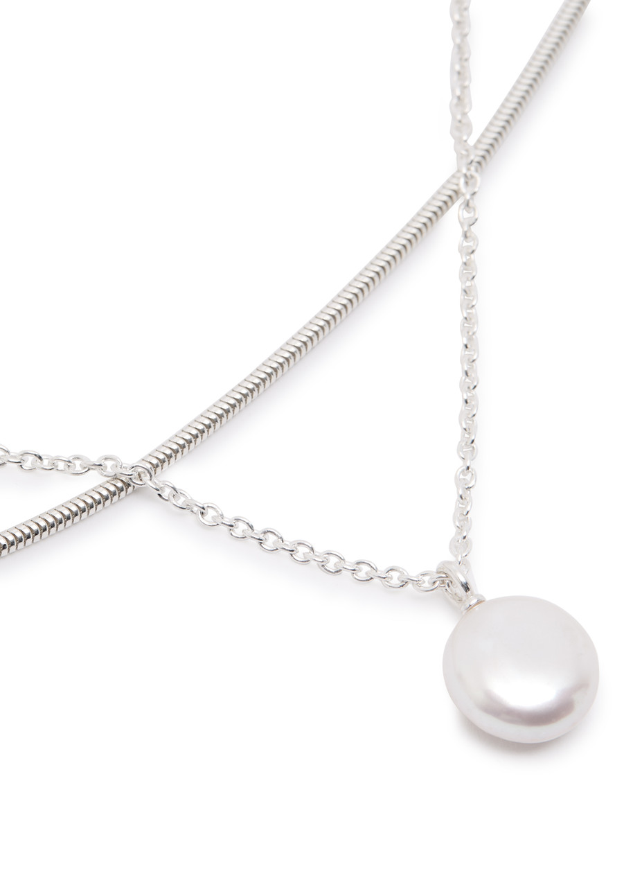 Sapir Bachar Large Pearl Sterling Silver Belt In Pearl