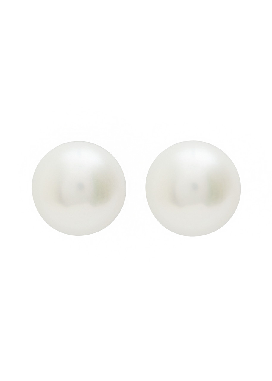 Sapir Bachar Large Pearl Sterling Silver Stud Earrings In Pearl